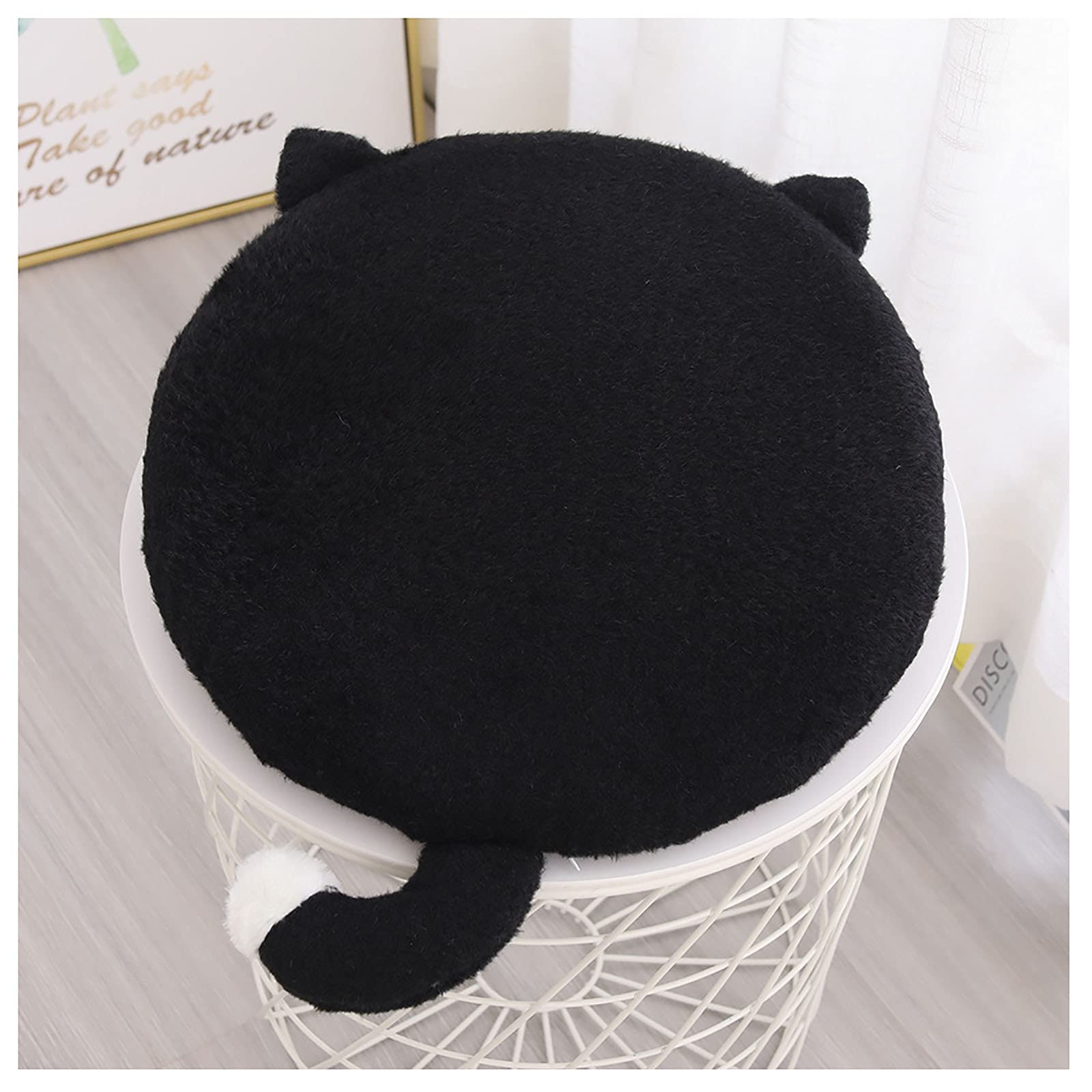 Coussin assise en velours noir 40x40cm de sol ou de chaise