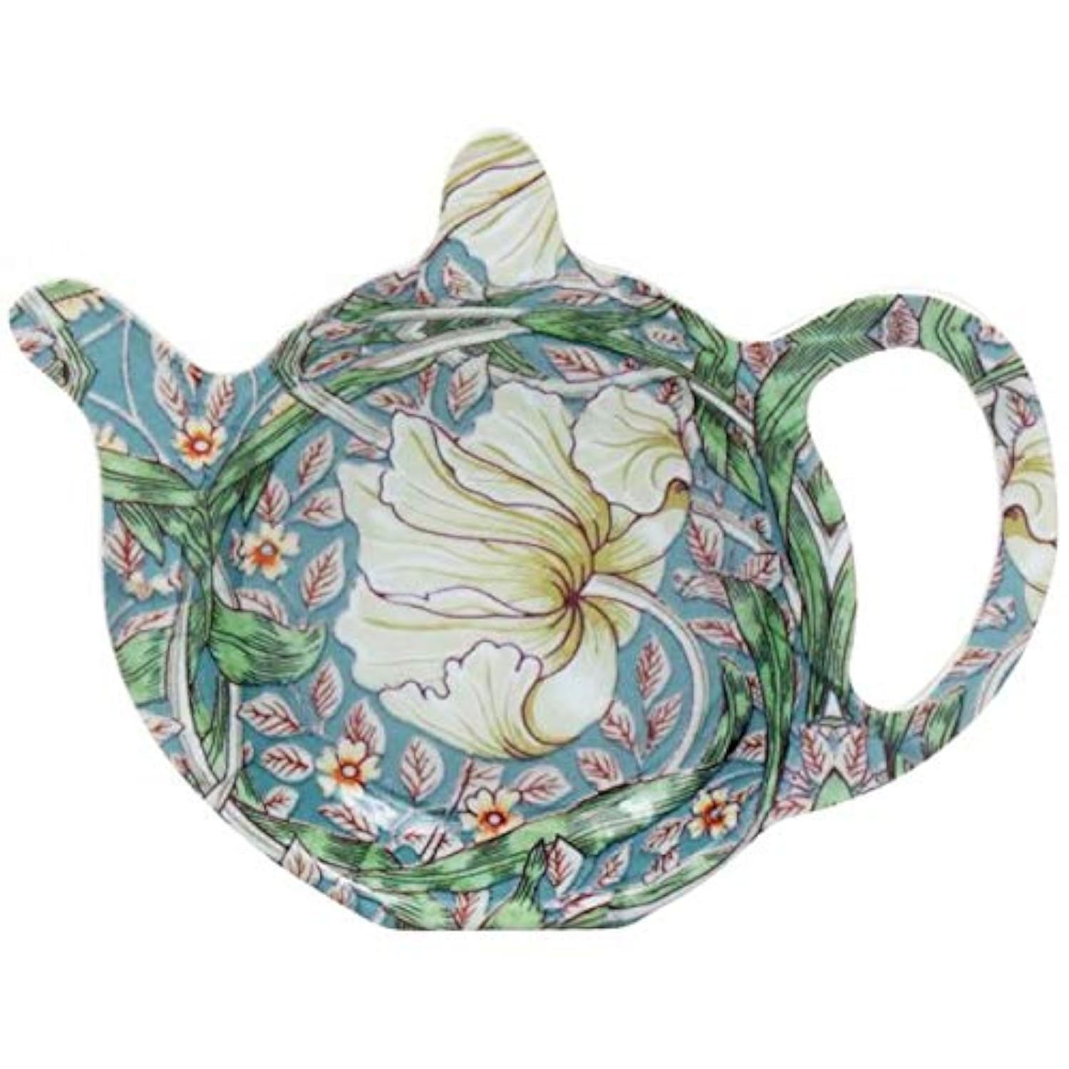 William Morris Pimpernel Floral Design Melamine Tea Bag Tidy Coaster