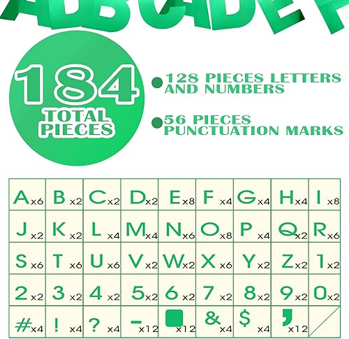 Miniatura 3 de Seajan 184 letras de vinilo grandes de 6 pulgadas, letras grandes del alfabeto, números y símbolos, autoadhesivas, extraíbles para aula, ventana,