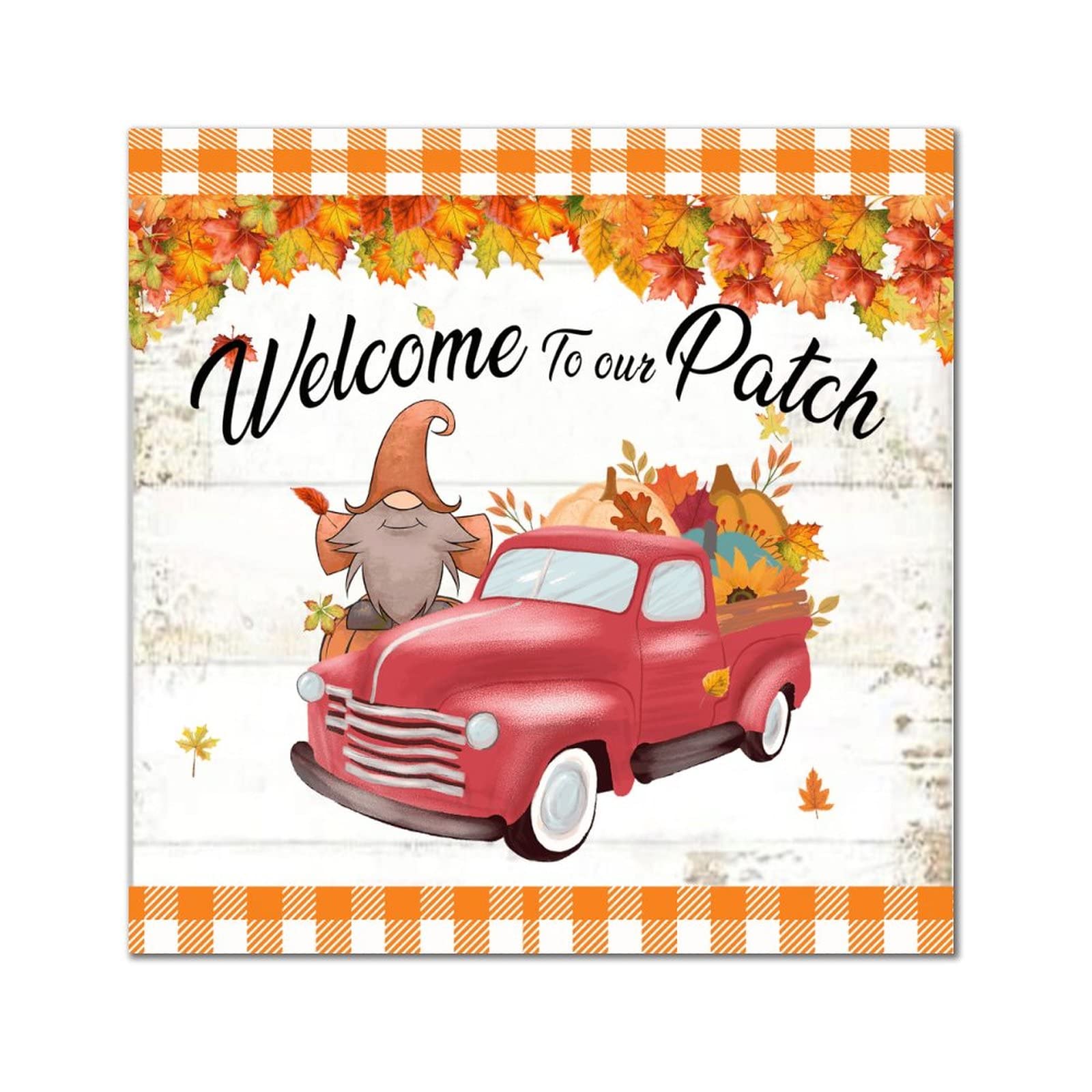 Plaque de récolte d'automne rustique en bois durable