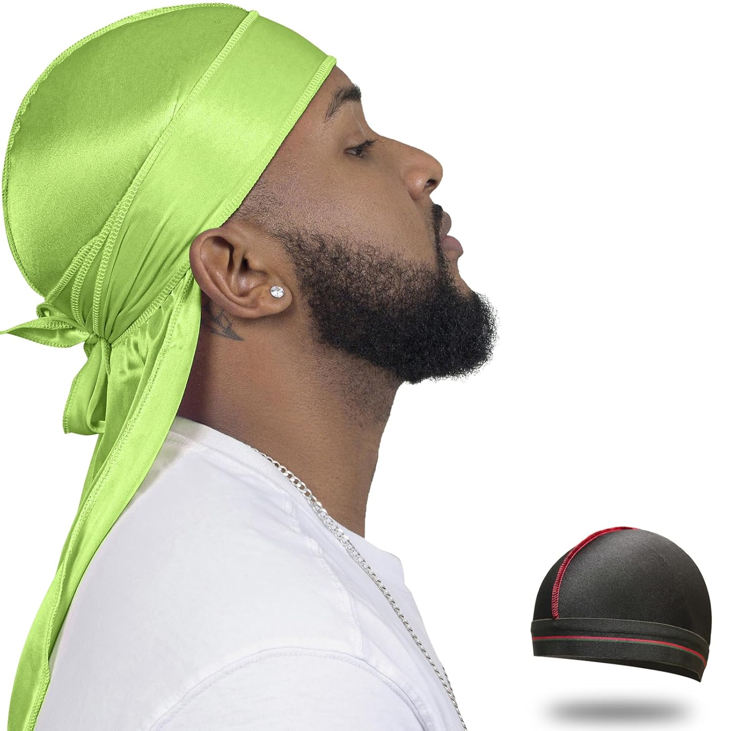 ForceWave Silky Durag for Men Wave Cap Satin Dorag for Men Women 360 Wave