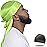 ForceWave Silky Durag for Men Wave Cap Satin Dorag for Men Women 360 Wave (Lime Green)