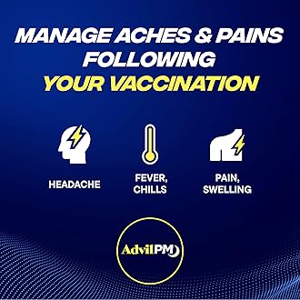 Advil PM Pain Reliever And Nighttime Sleep Aid, Pain Medicine With Ibuprofen For Pain Relief And Diphenhydramine Citrate For A Sleep Aid - 120 Coated Caplets