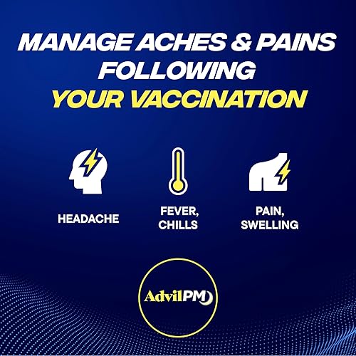 Miniatura 6 de Advil Analgésico PM y ayuda para dormir nocturno, ibuprofeno y citrato de difenhidramina, cápsulas de 120 unidades y analgésico y reductor de