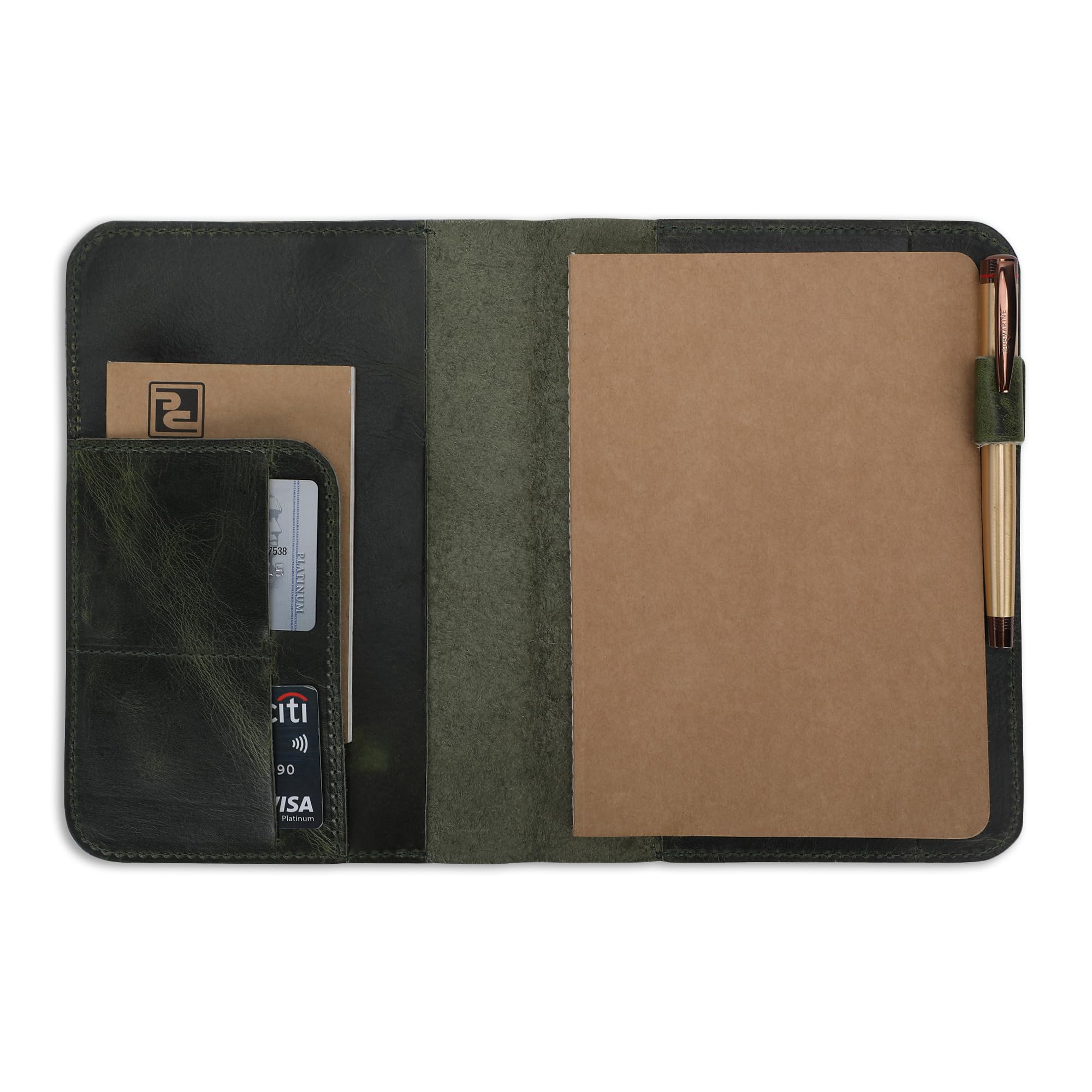 Pocket Notebook CestAntiQ, A5 Leather Journal Cover, Refillable
