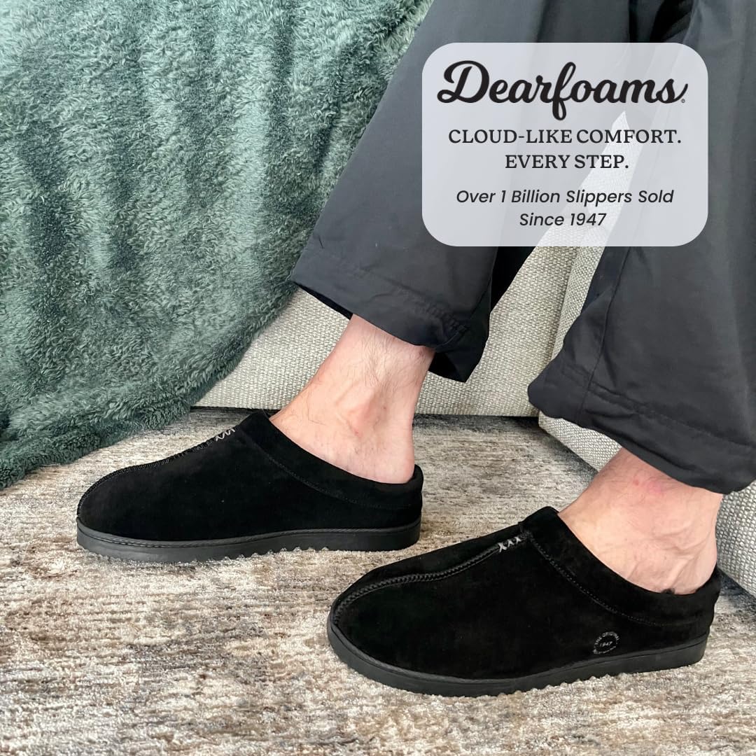 Dearfoams mens Suede Indoor Outdoor Clog - Image 2