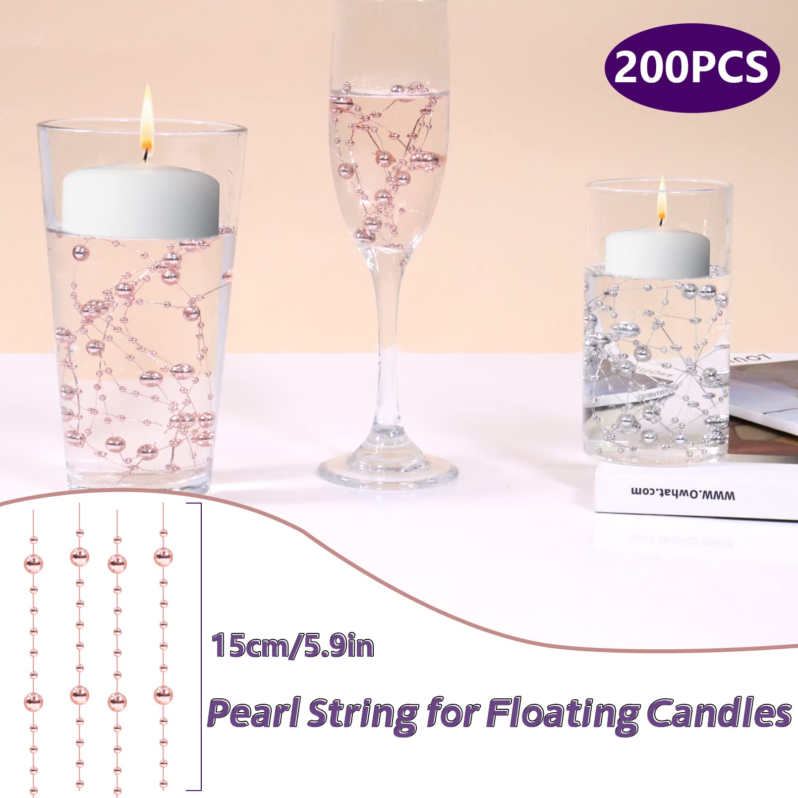 Candele Galleggianti Bianche - 50 Pezzi Non Profumate Per Eventi E Matrimoni - Foto 2