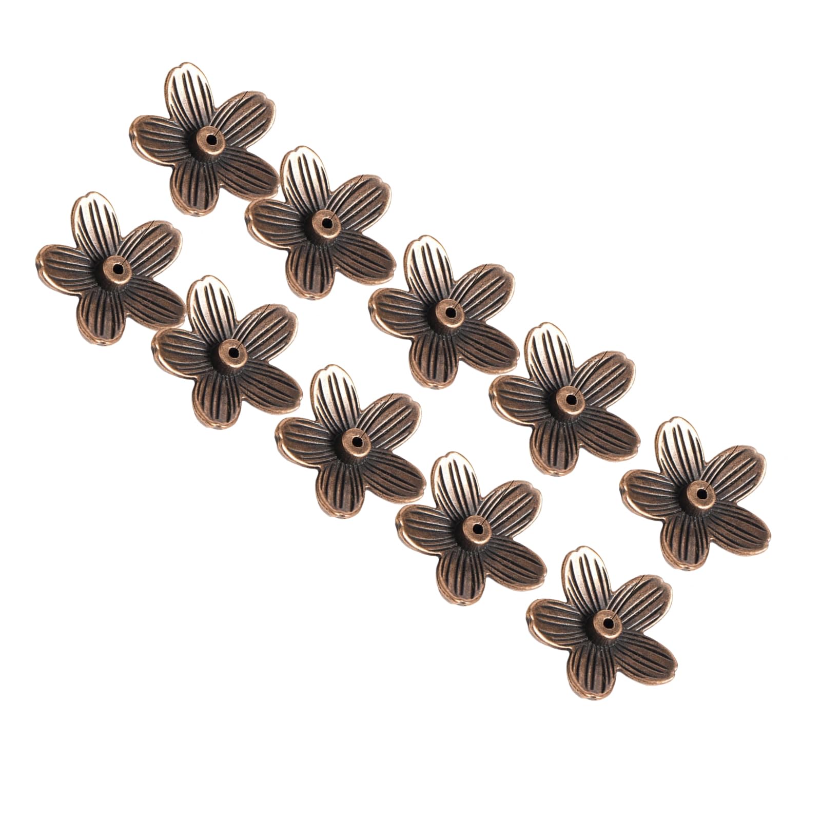 Qusinfc 10PCS Creative Floral Shape Scented Stick Holder Small Metal Incenses Burners Decorative Piece for Bedroom Living Room Aromatherapies Diffusers