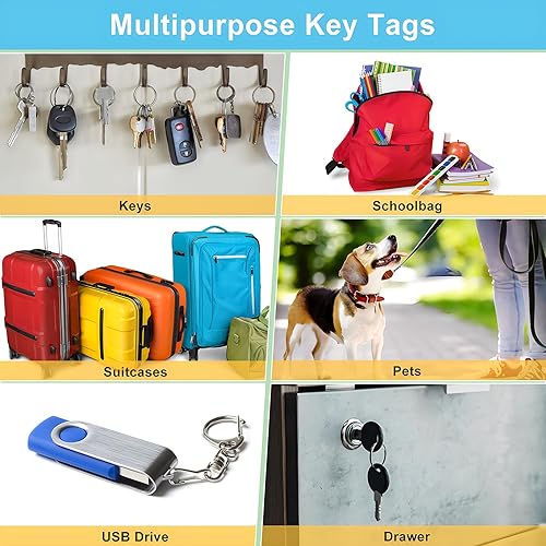 Vista 6 de Coideal Etiquetas de plástico blanco con etiquetas, paquete de 60 etiquetas de identificación rectangulares resistentes con ventana de etiqueta