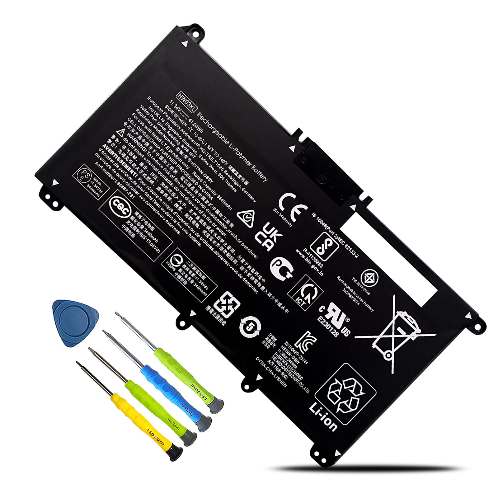 Amazon.com: BOWEIRUI 41.04Wh HW03XL L97300-005 Laptop Battery