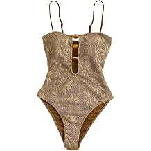QJQ Womens One Piece Bikini Set Strap Cutout Triangle Bathing Suits Boho Sexy Swimsuit Summer 2026