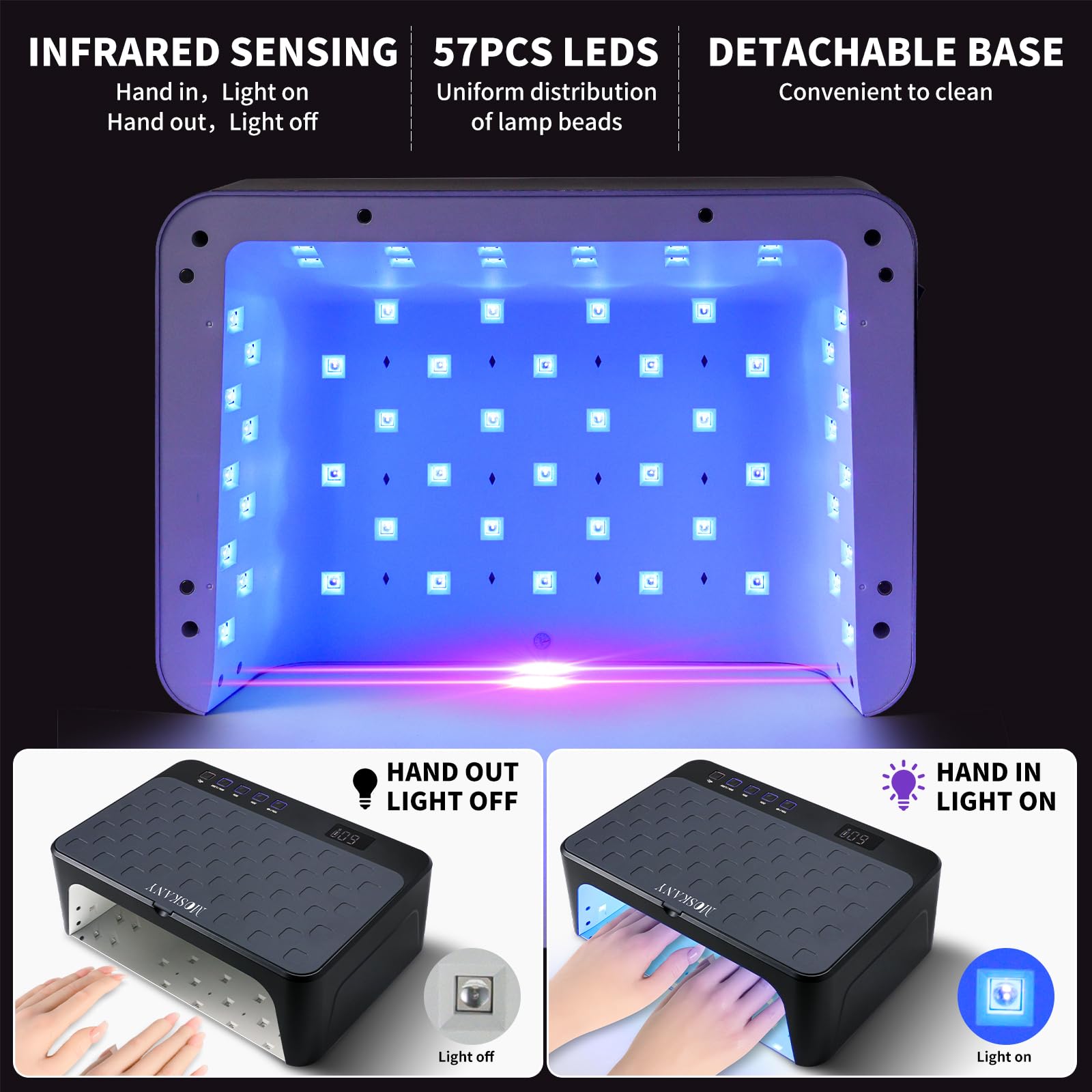 Amazon | MOSKANY コードレス UV LED ネイルランプ Lサイズ ジェル