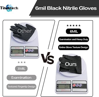 Nitrile Exam Gloves 6Mil Disposable Glove Food Grade 120PCs