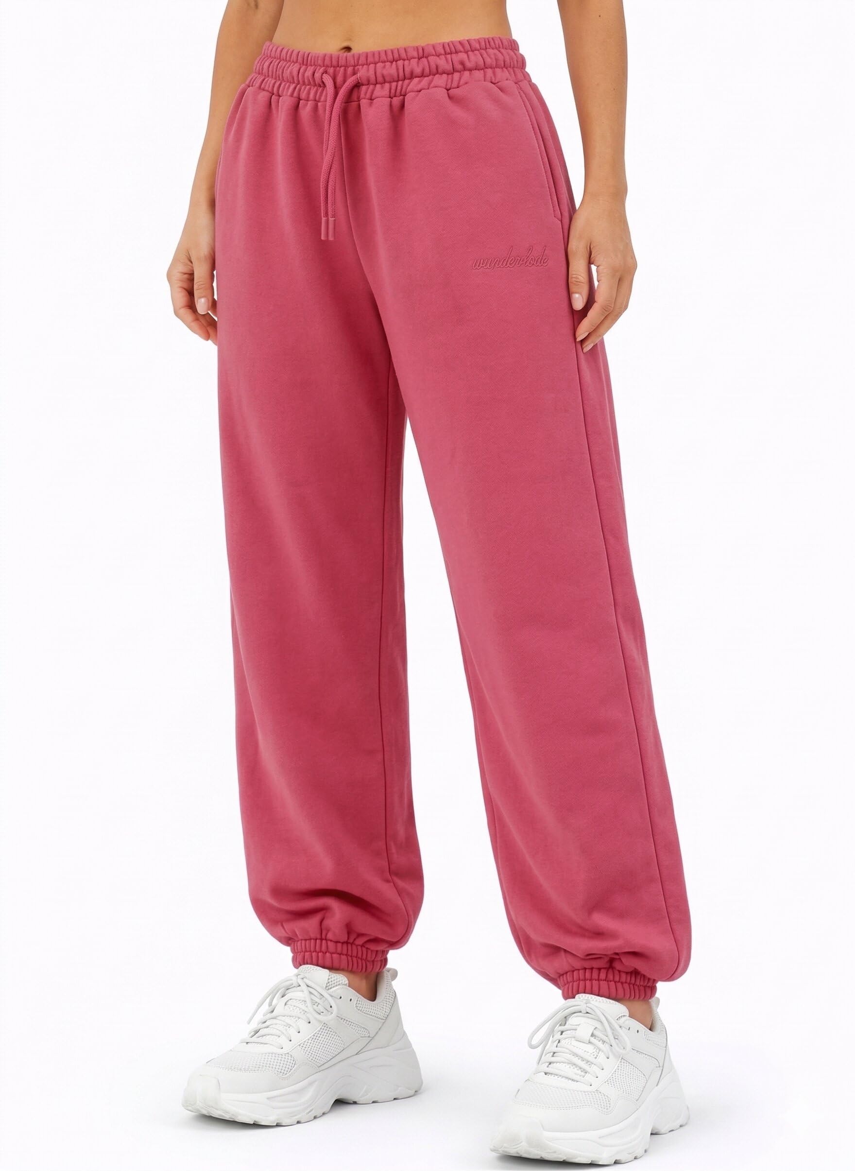 SMILODOX Jogginghose Damen Elura, Tapered Fit Trainingshose, Sweatpants mit elastischem Bund, Tunnelzug und Kordelzug, Elastische Beinabschlüsse Logo-Stitching Clean Fit, Gym & Homewear