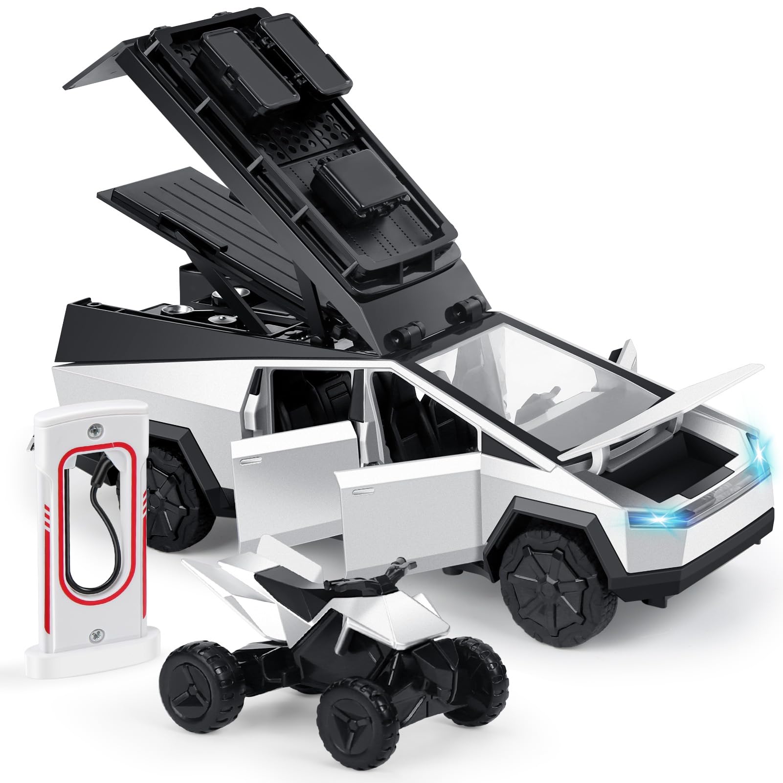 Pick-up Tesla Cybertruck 1:24 - Gris - Jouet de collection en alliage