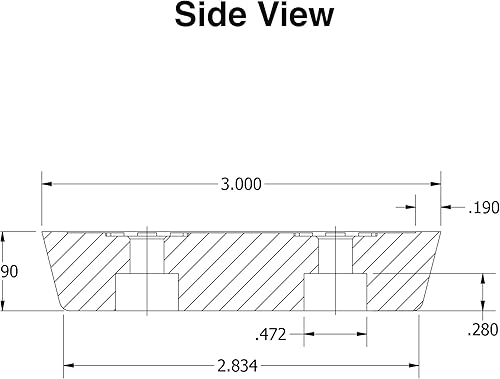 Miniatura 2 de 20 parachoques rectangulares extra grandes de goma – 0.590 pulgadas de alto x 3.000 pulgadas de largo x 1.510 pulgadas de ancho – Fabricado en