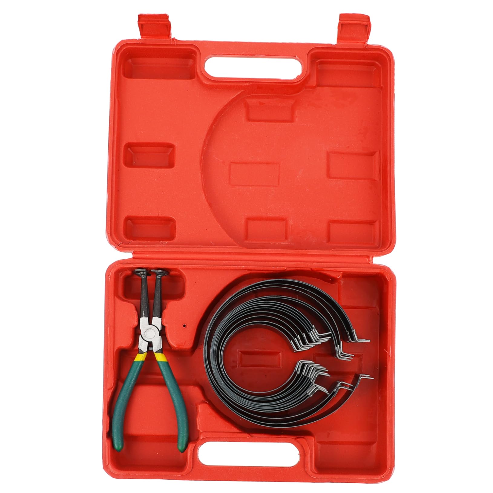 SUPVOX Set Compressore Anelli Pistone per Motori Auto e Camion Pinze in Acciaio al Carbonio, Gamma Diametri Ampia e Blocco a Denti Fini, Incluso Custodia, per Motori da Corsa