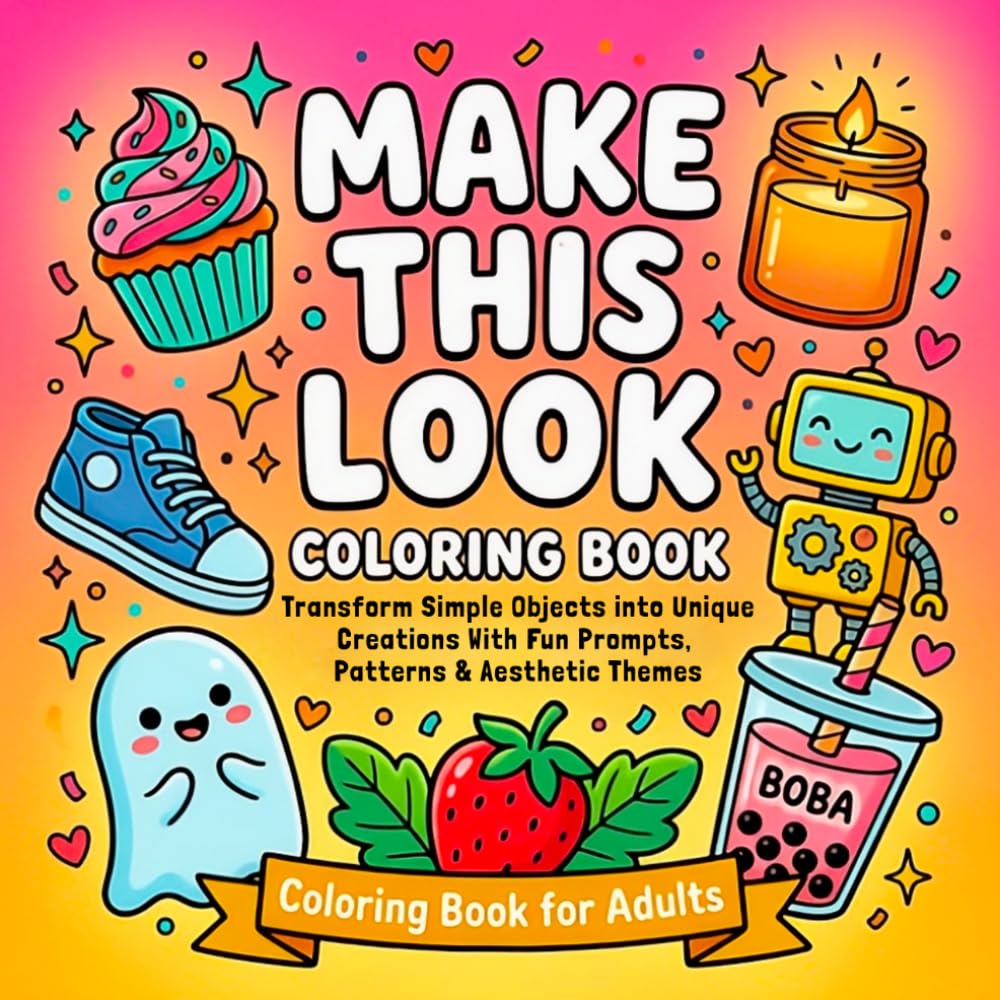 Make This Look Coloring Book: A Fun Book of Color the Same Objects in Different Ways with Creative Prompts, Fun Challenges, and Endless Coloring Possibilities