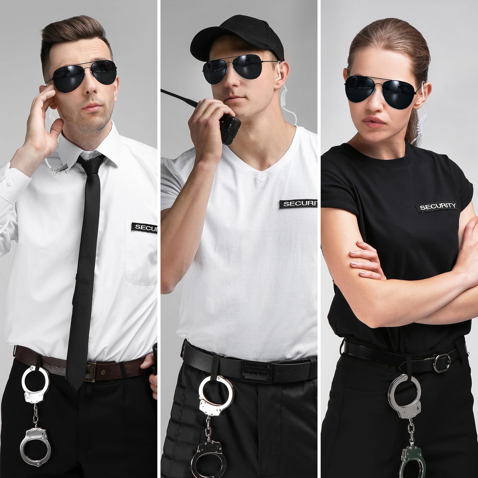 Disfraz agente secreto Halloween con pin con distintivo auricular y gafas negras para adultos y niños, juego - AliExprs 200000532 Disfraz agente secreto Halloween con pin con distintivo auricular y gafas negras para adultos y niños, juego - AliExprs 200000532