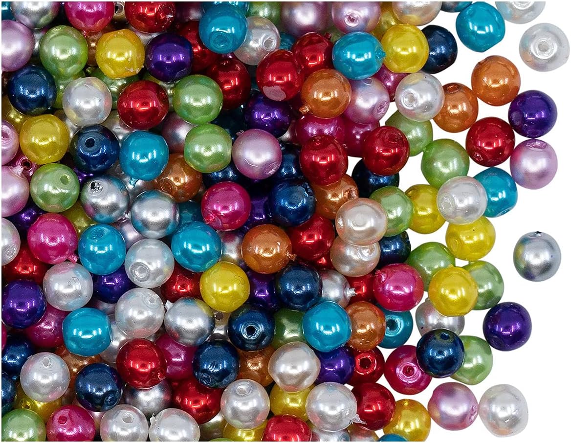 100pcs Czech Glass Pearl Beads Estrela Round 4mm Mix Pastel Colors