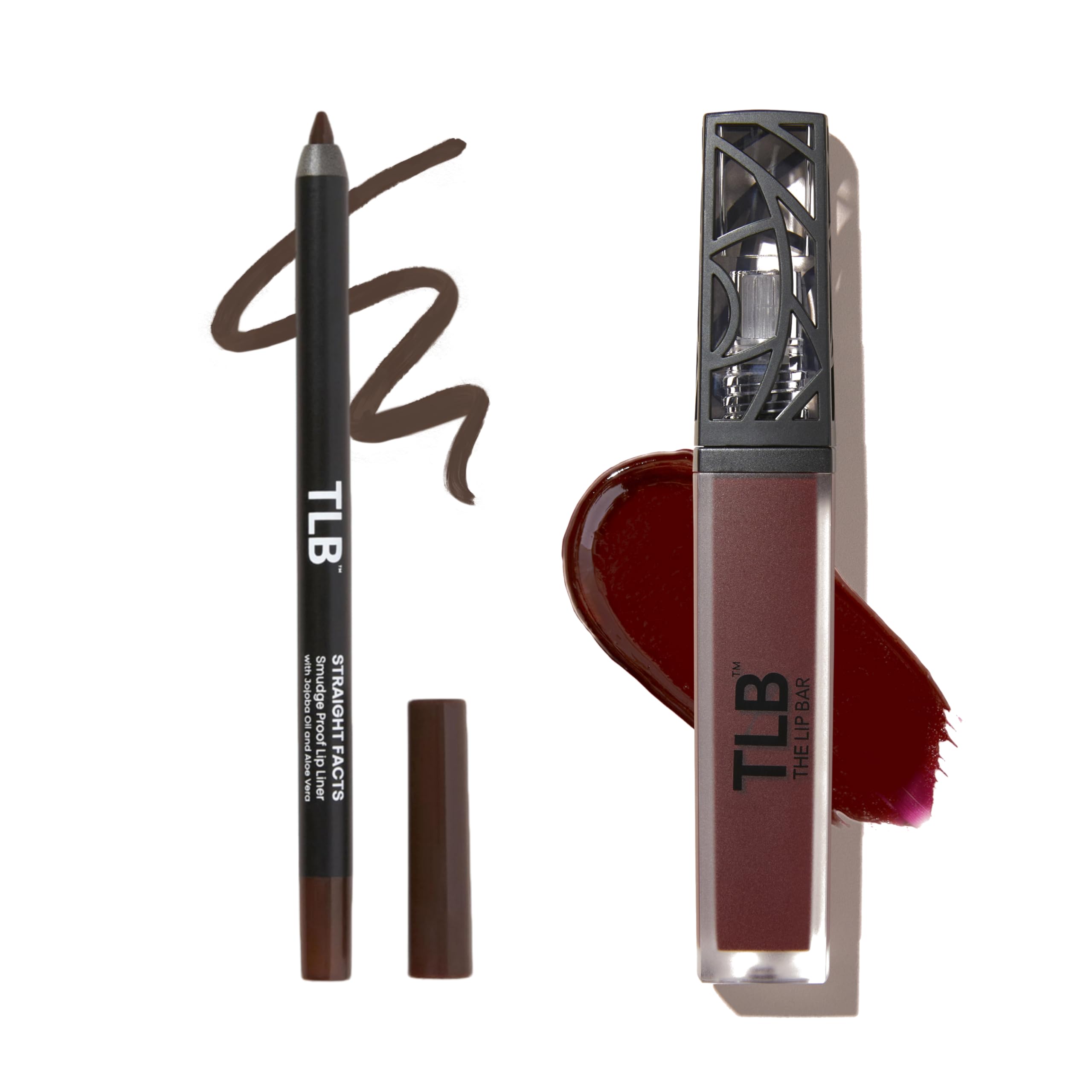 The Lip Bar Rebel Liquid Matte Lipstick + Straight Facts Lip Liner Rebel + Straight Facts
