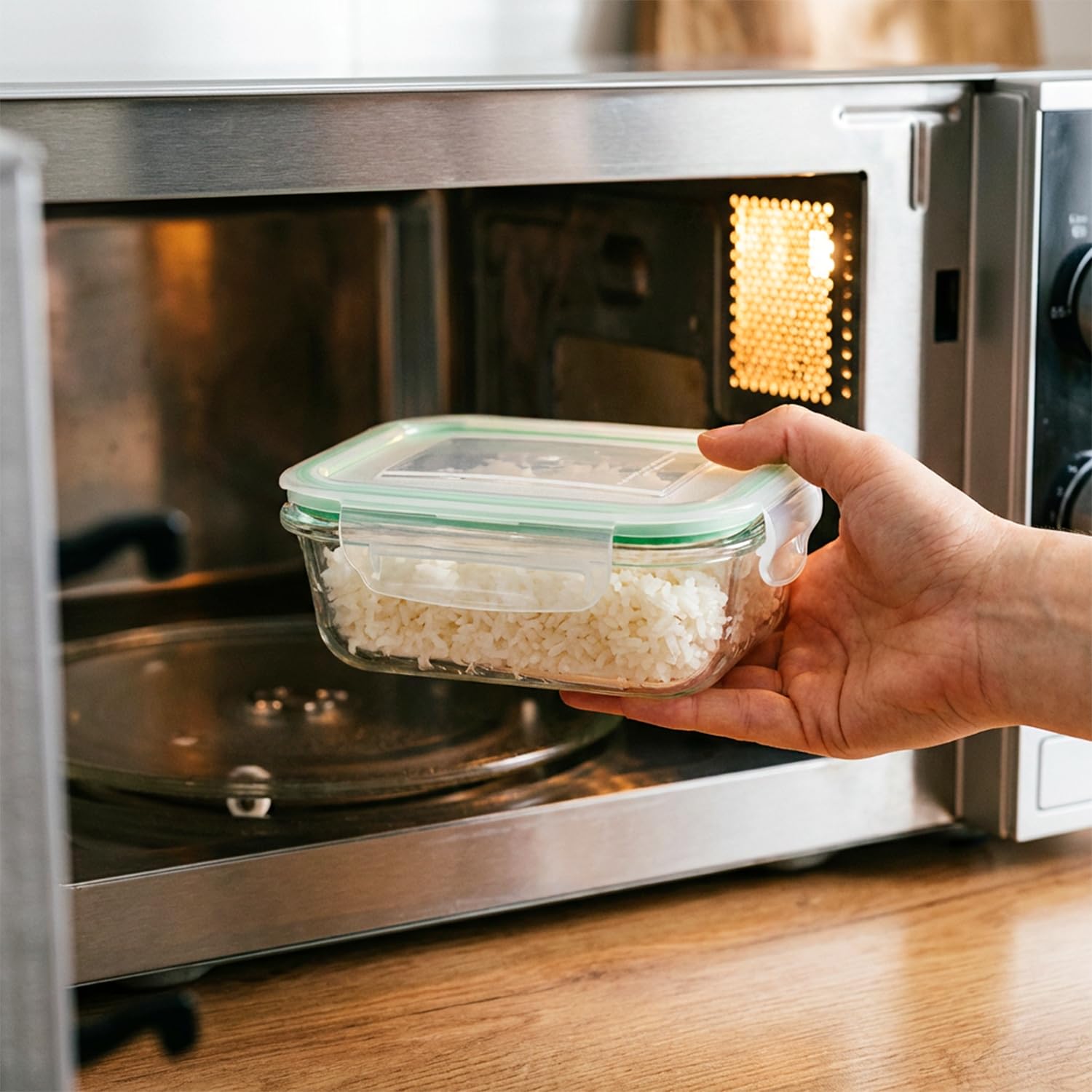 Set 12x Glasbehälter LUNCHBOX – Luftdicht, Auslaufsicher, Vorratsdosen für Lebensmittelaufbewahrung, Mikrowellen- & Spülmaschinengeeignet