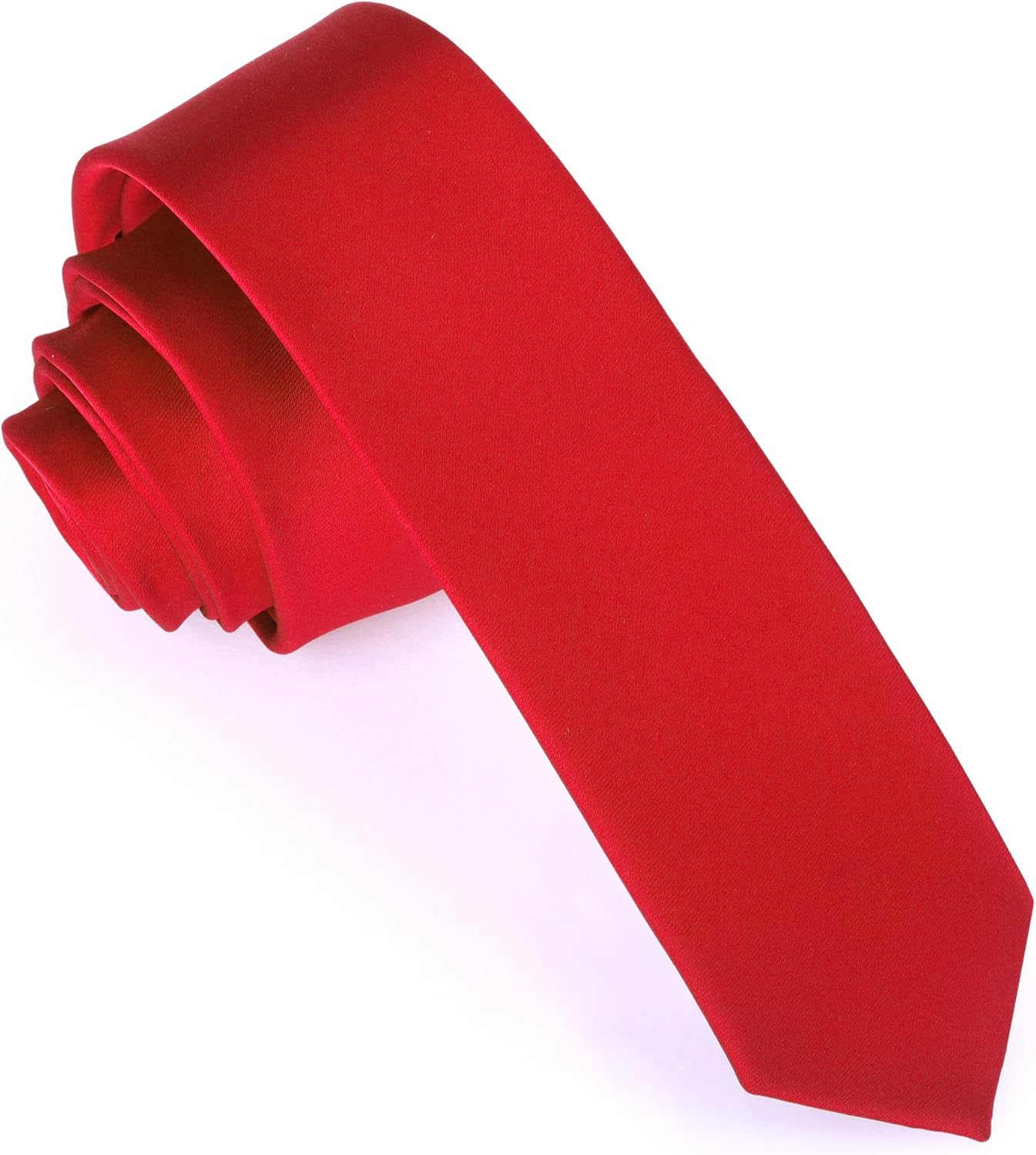 DR. ANISON Skinny Tie Men Women 2" (5CM) Slim Necktie Solid Thin Ties Formal