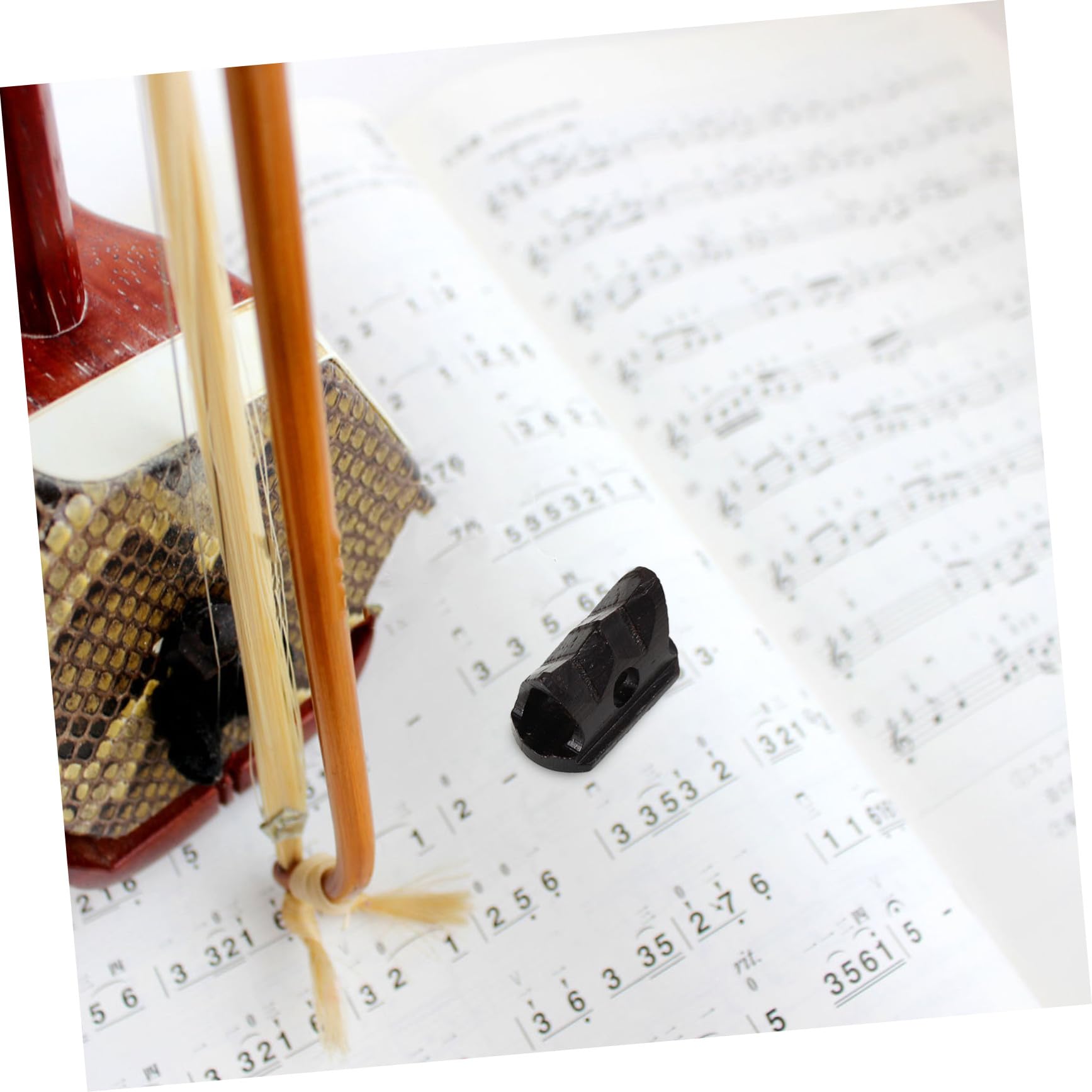 Toyvian Mini Drewniany Mostek Erhu Akcesorium Do Wymiany Dla Tradycyjnego Instrumentu Muzycznego Poprawa Jakości Dźwięku Heban