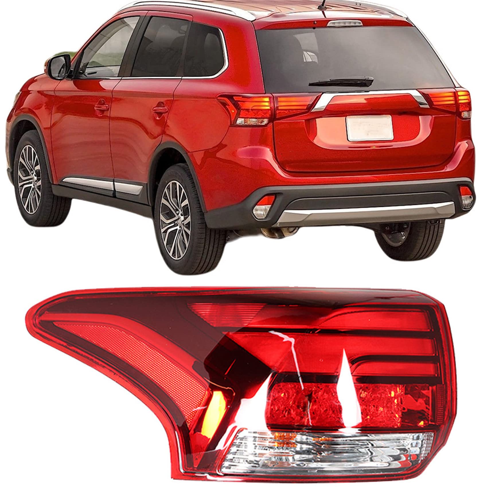 Driver Side Outer Tail Light Assembly Replacement for Outlander 2016-2021 Left Rear Brake Tail Lamp 8330B177 MI2804108