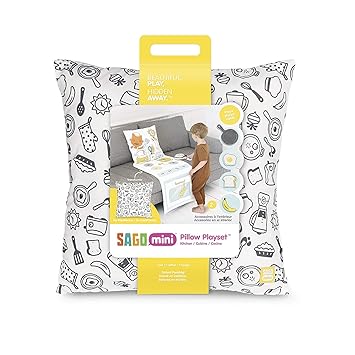 Sago Mini, 2-in-1 Fold Up Pillow Playset, Jinja'S Kitchen with Plush Accessories for Toddlers