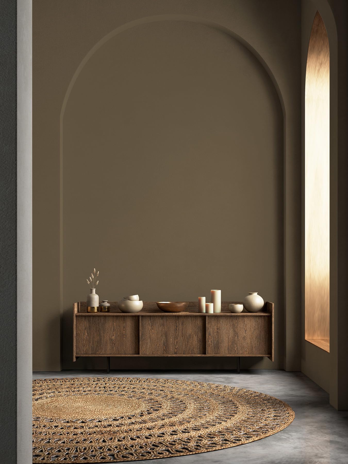 livingwalls PURO C7013 - Pintura de pared con muy alta opacidad, color marrón mate para interiores de alta calidad, 1 l