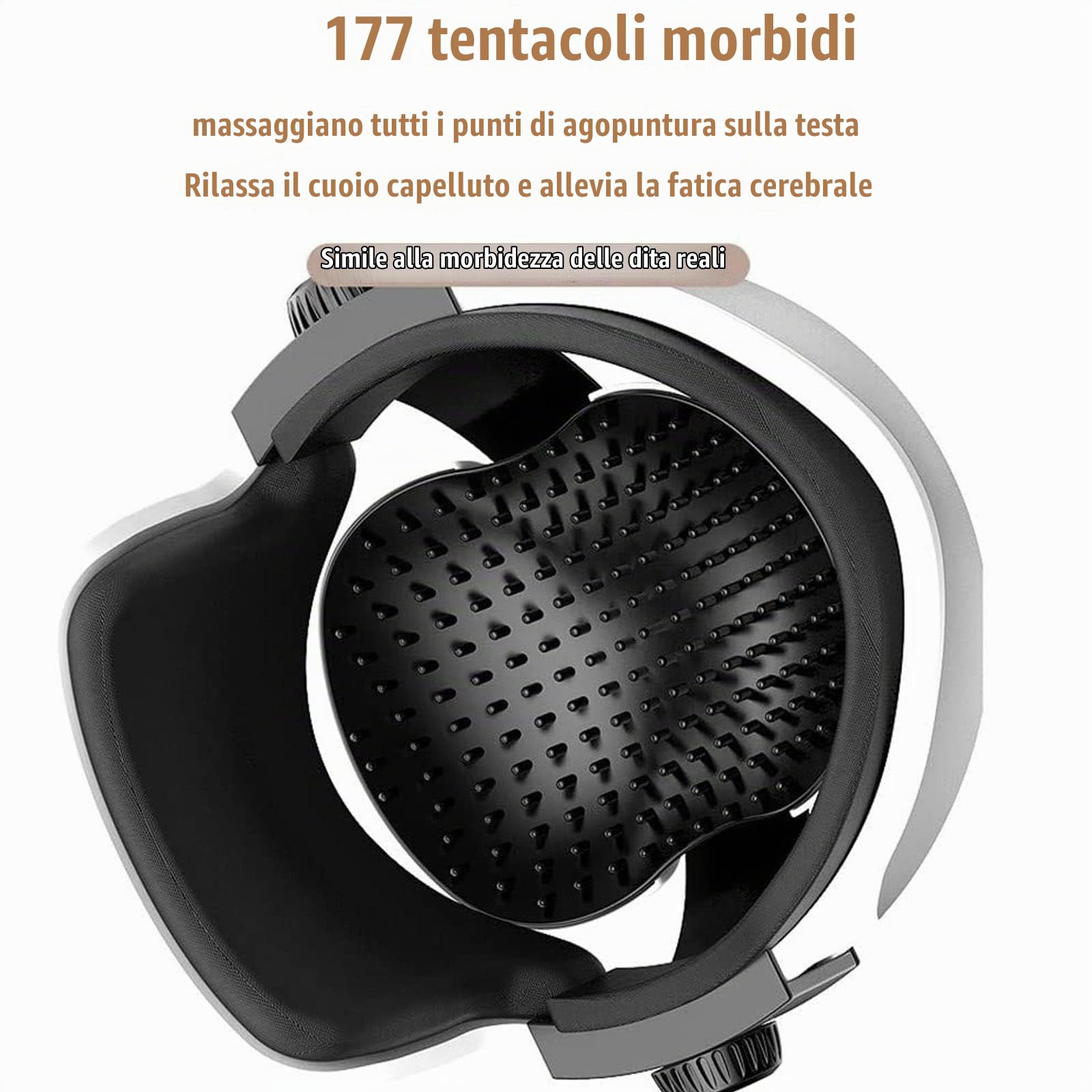 Massaggiatore Elettrico Per La Testa, Casco Massaggio Al Collo Con Calore,Impastamento,Compressione Dell'Aria, Massaggiatore Punti Di Agopuntura -Musica/Telecomando,Per Sollievo Dallo Stress,Pink