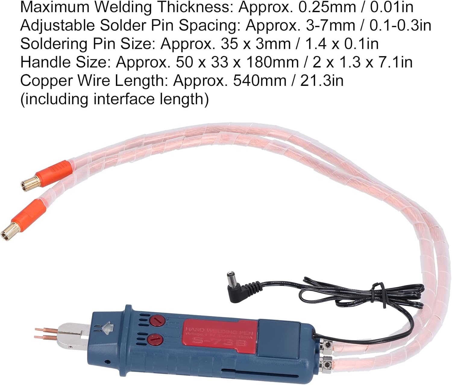 Portable Soldering Gun, 4-6V Integrated Spot Welding Pen Integrated Welder Tool with Trigger Switch Soldering Iron Kit, Hand Welding Pen for Repair (73B soldering pen (16 square copper wire +