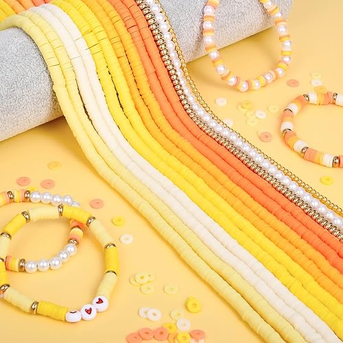 Miniatura 10 de AceFun 3750 cuentas de arcilla para hacer pulseras, kit de cuentas de arcilla polimérica con cuentas espaciadoras de perlas, juego de cuentas Heishi
