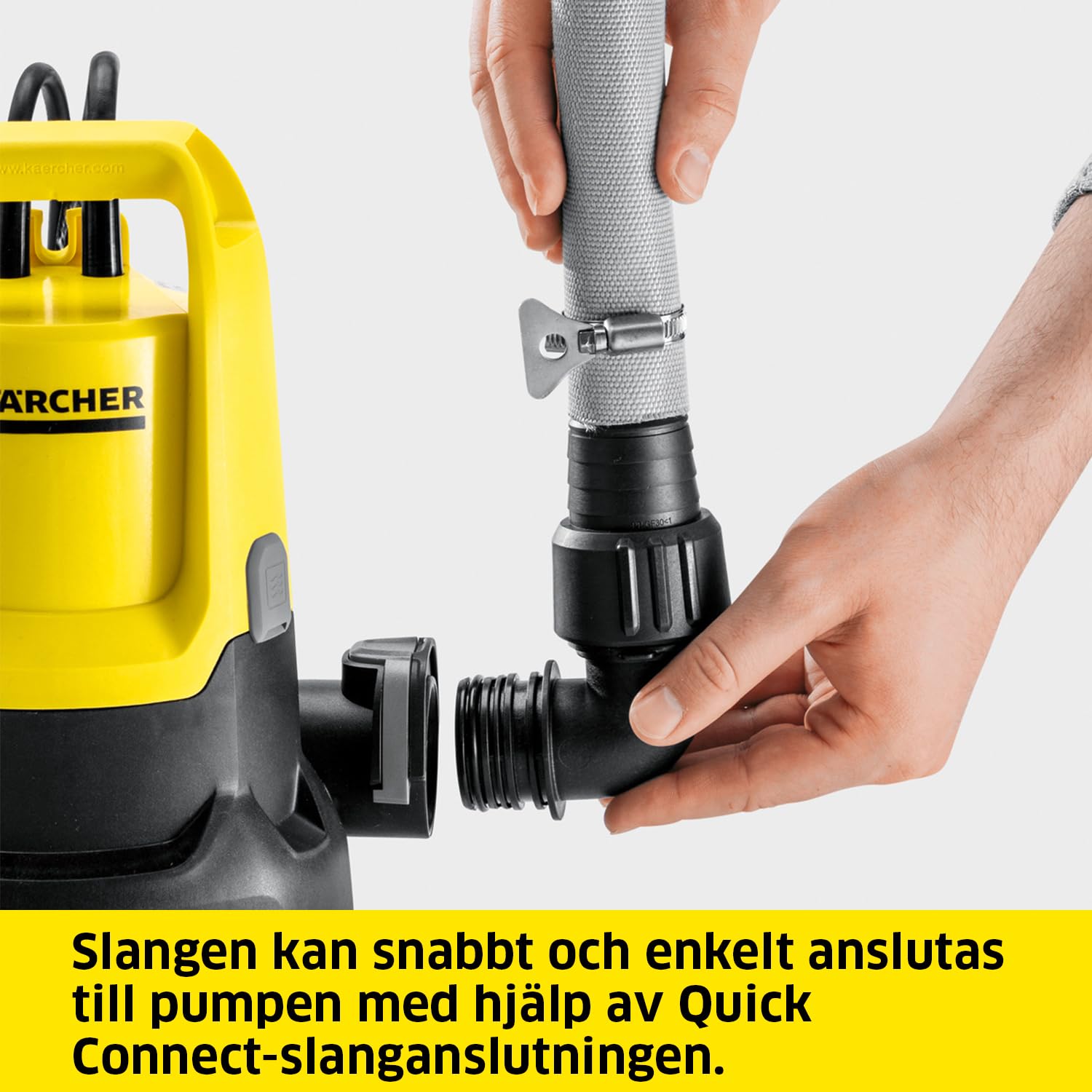 Pompe d'Evacuation Kärcher Sp 11,000 Dirt, Moteur 400 W, Débit 11 000 L/H, 0,7 Bar, Profondeur Immersion Max 7 m, Hauteur Refoulement Max 6M, Taille Particules Max 20 mm, Hauteur Liquide Résiduel