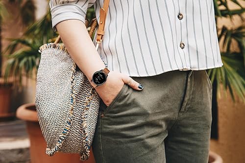 Miniatura 7 de GARTOO Correa de cuero para Garmin VenuVenu SqVivoactive 3, correa de repuesto de cuero de 0.787 pulgadas para mujeres y hombres para Garmin Venu