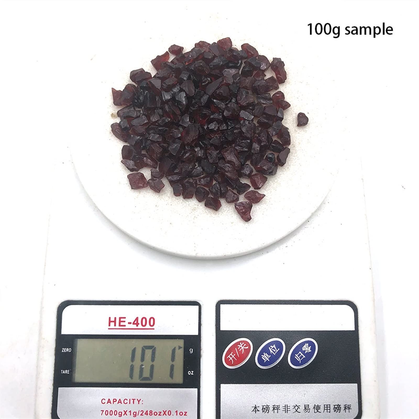 Granate Crudo a Granel de 100g, Grava, Cristal de Cuarzo en Bruto, Piedra Natural, espécimen de Roca, habitación, decoración del hogar, Acuario Inicio Colecciones