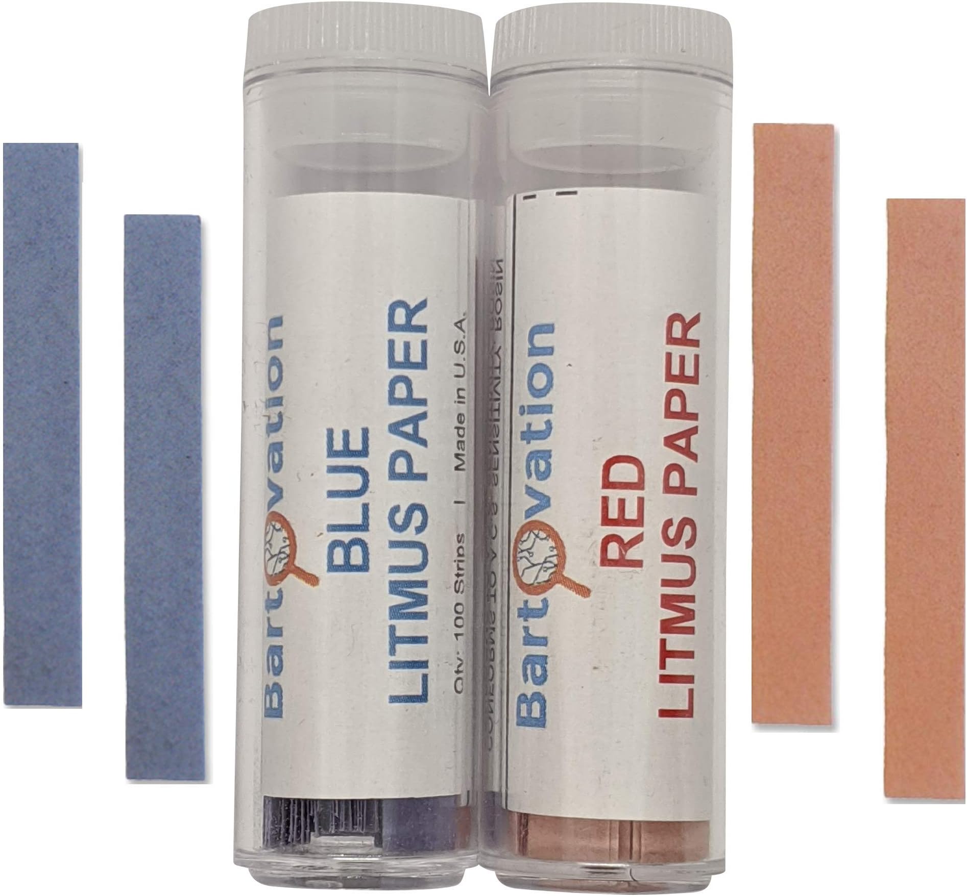 Bartovation Red & Blue Litmus Paper Acid/Base Indicator Strips Combo Pack with 200 Strips