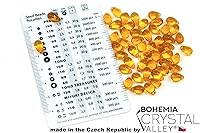 Vista 2 de Cuentas de cristal checo de 6 x 9 mm, 50 piezas, en forma de lágrima, color ámbar topacio naranja transparente - Bohemia Crystal Valley