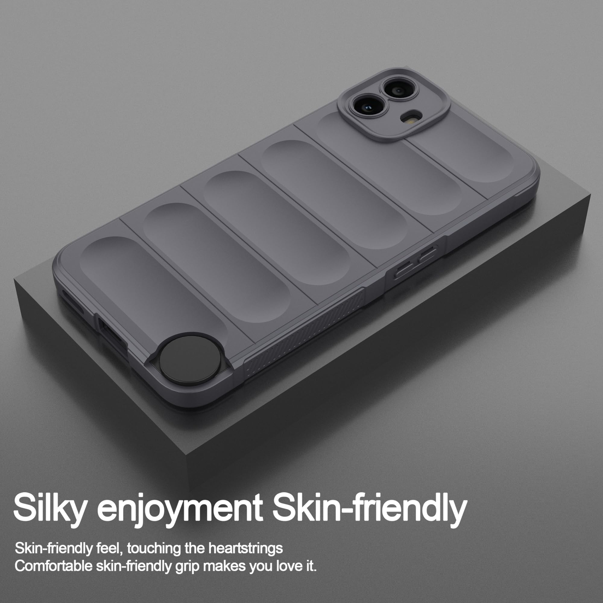 HULLIN Custodia Per Telefono In Silicone Colorato, Adatta Per NothingPhone ( 1) / Nothing Phone 1 (6.55") - Bianco Antico - Foto 2