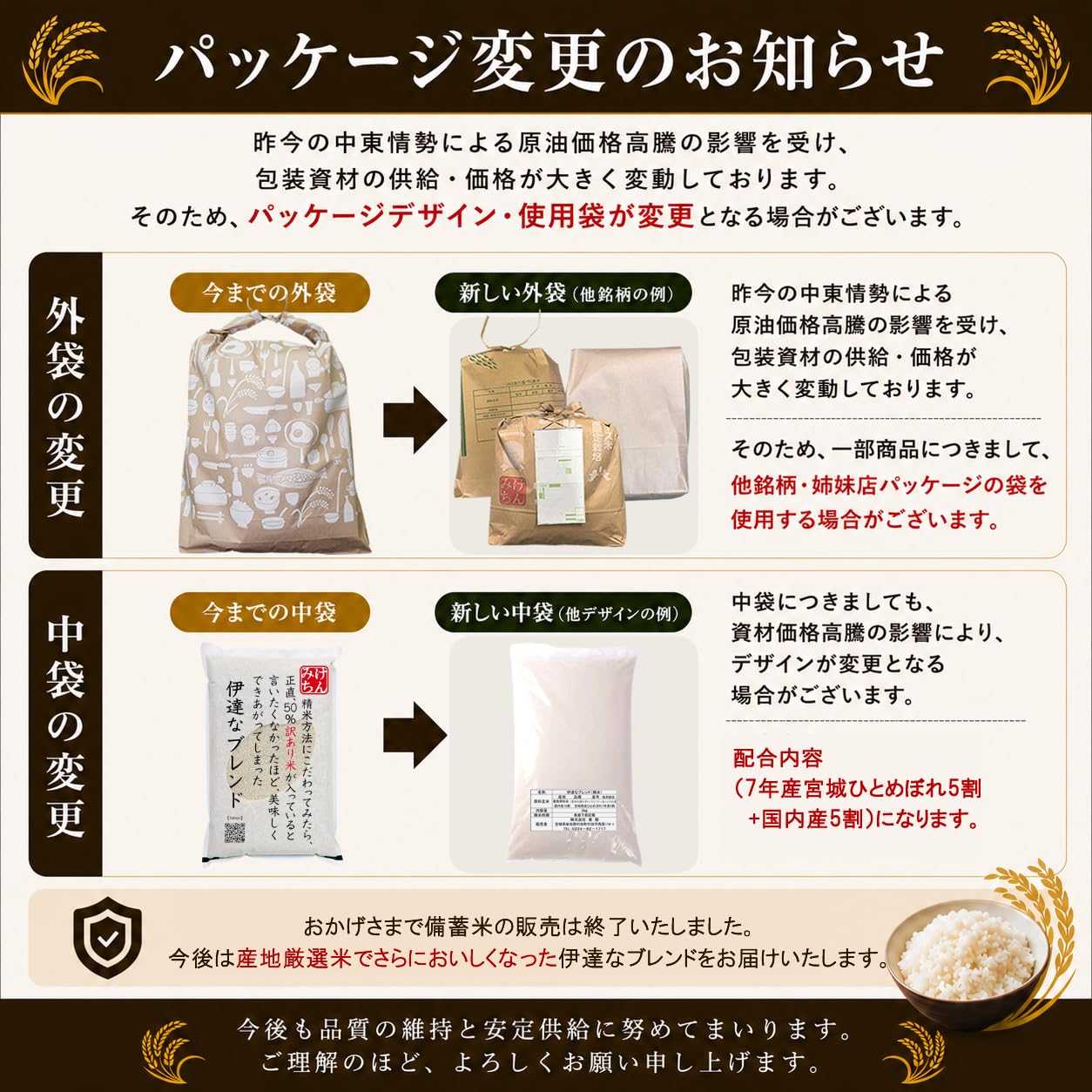 7年産ひとめぼれ5割 + 国内産5割 ブレンド米5kg 令和7年産 宮城県産 ひ…
