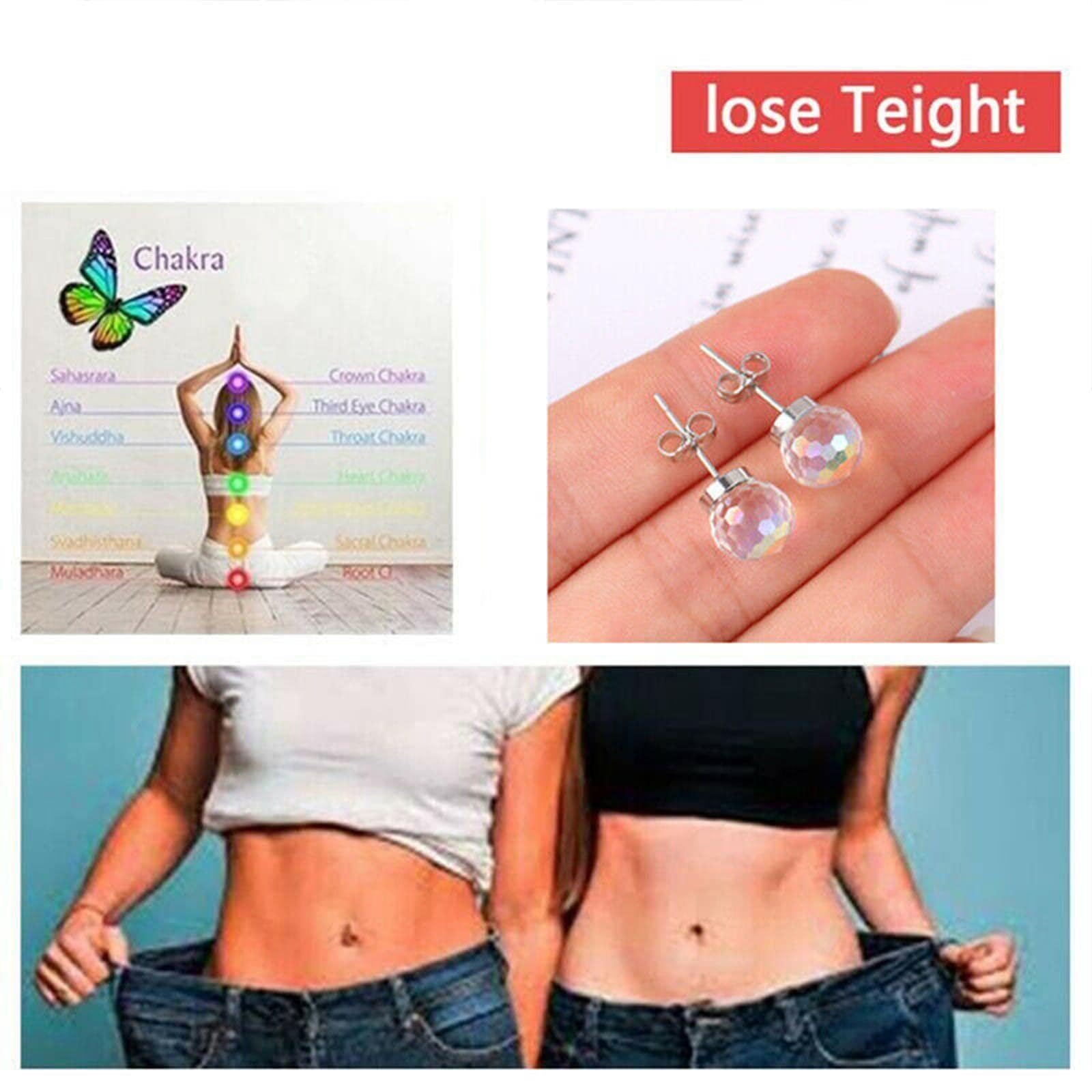 Nuevo 1 par de pendientes adelgazantes para perder peso terapia para quemar grasa oreja pérdida de Z1K0 joyería magnético Stud accesorio moda peso de energética