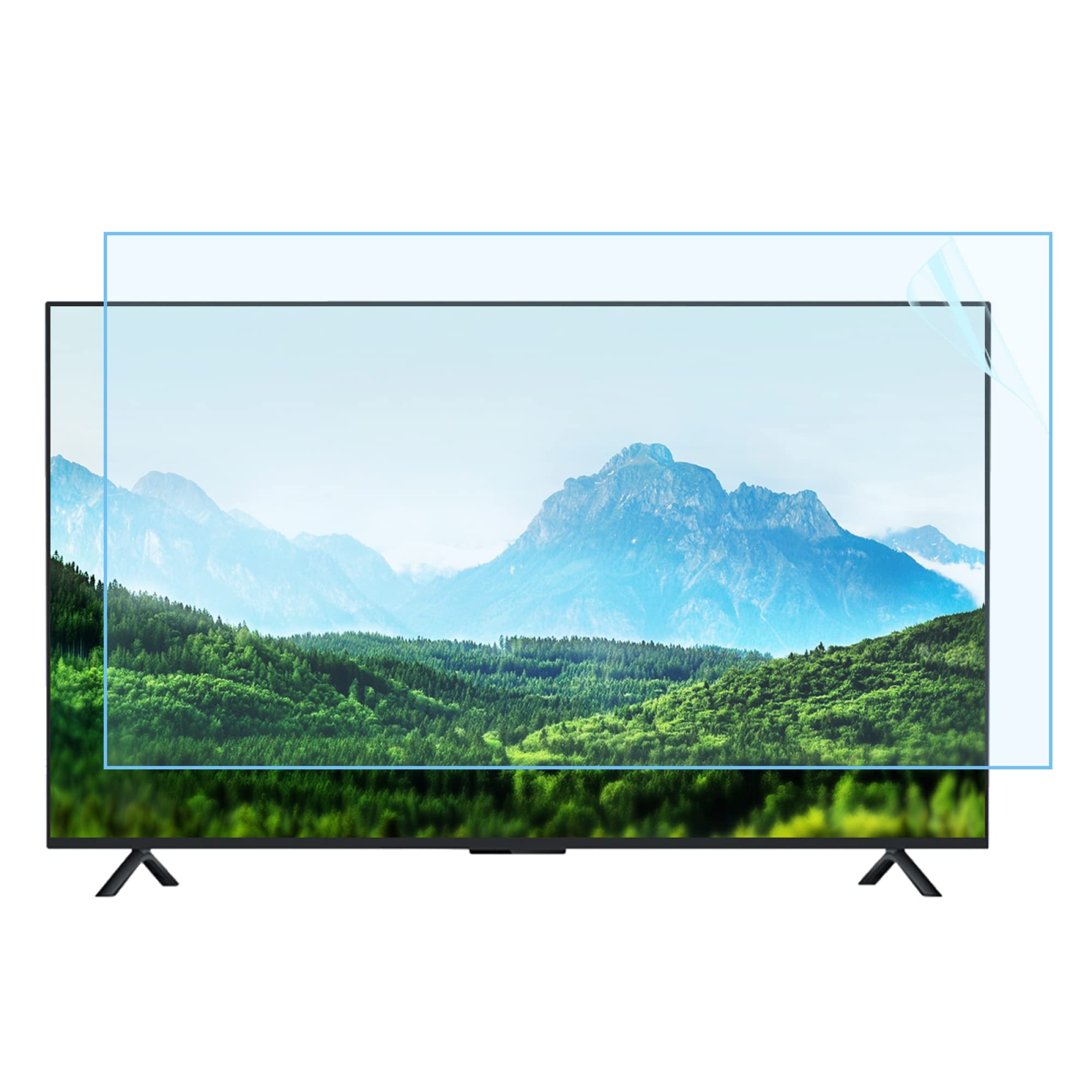 Pellicola protettiva anti luce blu per TV, riduce i riflessi, protezione per gli occhi da 43/46/50/55/65 pollici, pellicola antigraffio, superficie opaca, filtro antiluce sol(65 pollici 1440 x 809 mm