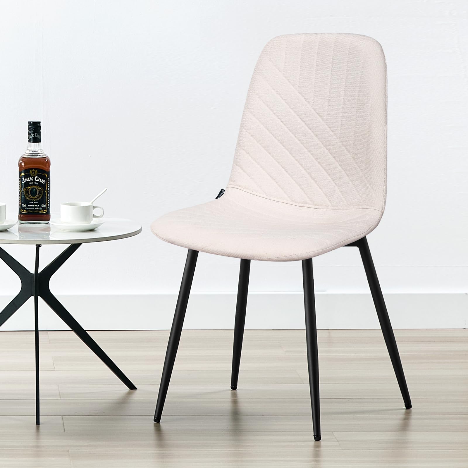 Chaises De Salle à Manger ANVOFONG - Lot De 8 - Tissu Teddy Gris - Empilables Et Confortables
