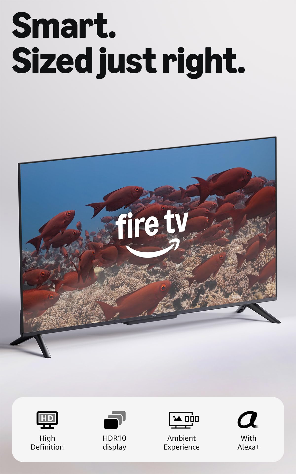 Amazon Fire TV 32" 2-Series (newest model), HD smart TV with Alexa Remote, fast streaming, Dolby Audio, Ambient Experience, free and live TV