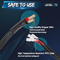 Vista 7 de Arnés de cableado de nailon con 2 cables de 12 V, 40 A, relé de 10 A, cable de alambre para barras de luz LED, luces antiniebla, luces de trabajo