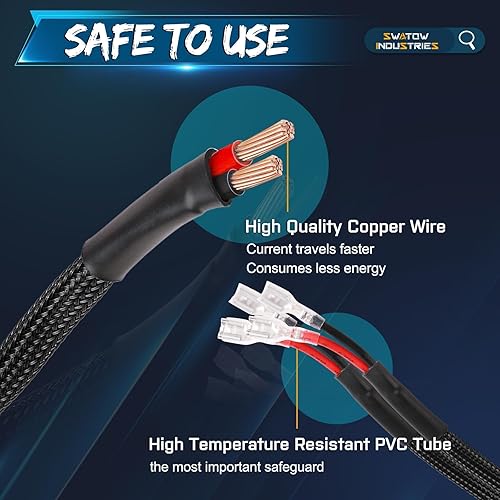 Miniatura 7 de Arnés de cableado de nailon con 2 cables de 12 V, 40 A, relé de 10 A, cable de alambre para barras de luz LED, luces antiniebla, luces de trabajo,