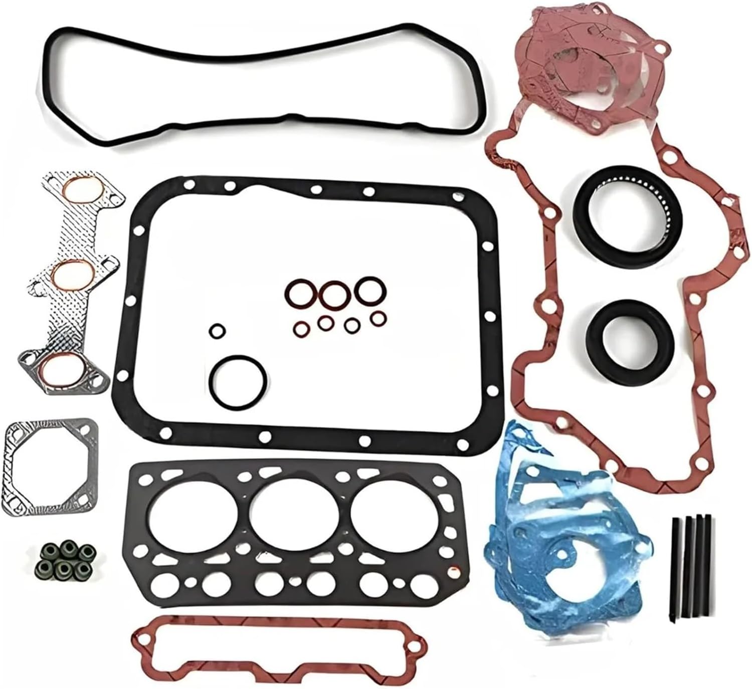 K3E Overhaul Re-ring Kit Compatible for Mitsubishi K3E Engine CASE 234 235 Tractor Piston Rings&Main/Con Rod Bearing&Full Gasket Kit