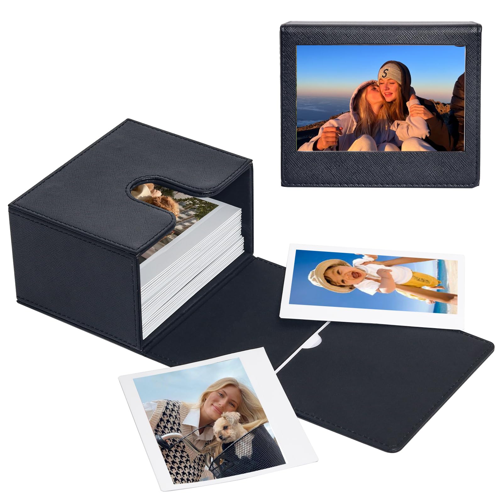 WOGOZAN Picture Holder Case for Fuji Instax Wide/Wide 400/300/210/Polaroid I-Type/Now/OneStep/I-Type Instant Camera Films Horizontal Photo Pouch