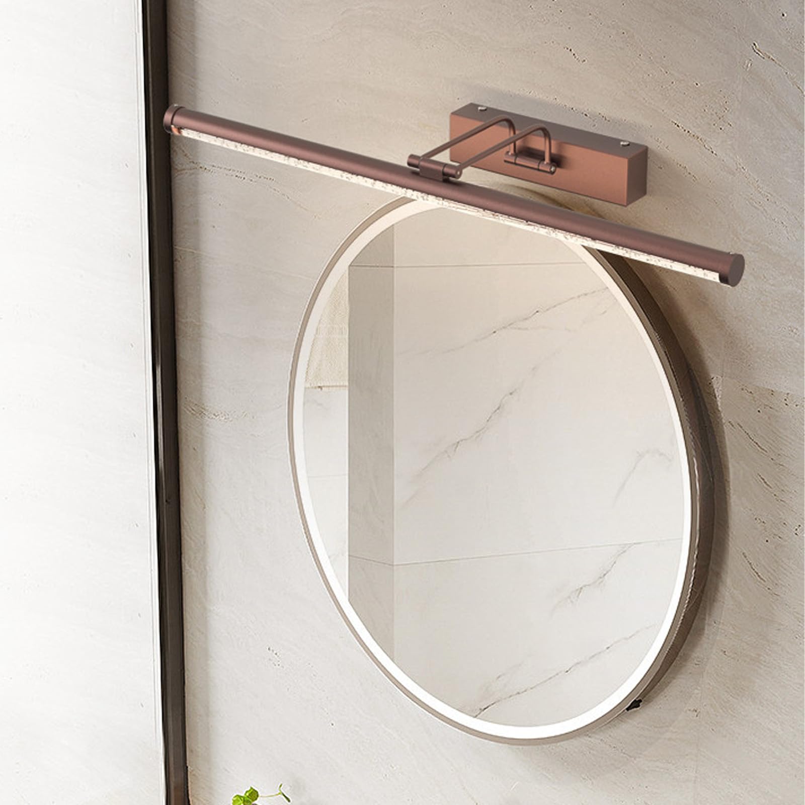 LED Spiegelleuchte Bad Wandleuchten 3 Farbtemperaturen Dimmbar Wasserdicht Wandlampen 180° Einstellbar Faltbar Wandbeleuchtung für Wohnzimmer Badezimmer Spiegelschrank (Schwarz,40cm)